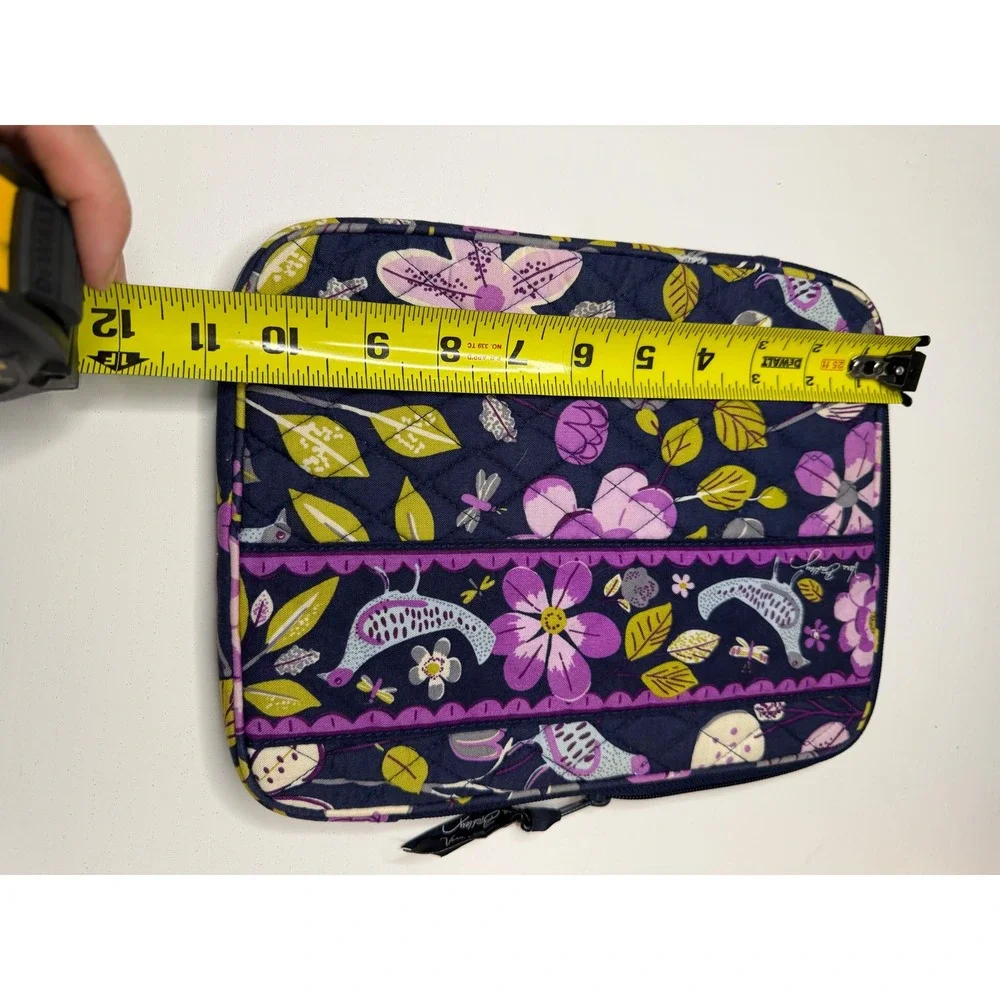 Vera Bradley Night and Day Indigo Quilted Tablet Sleeve Floral Bird Navy Purple